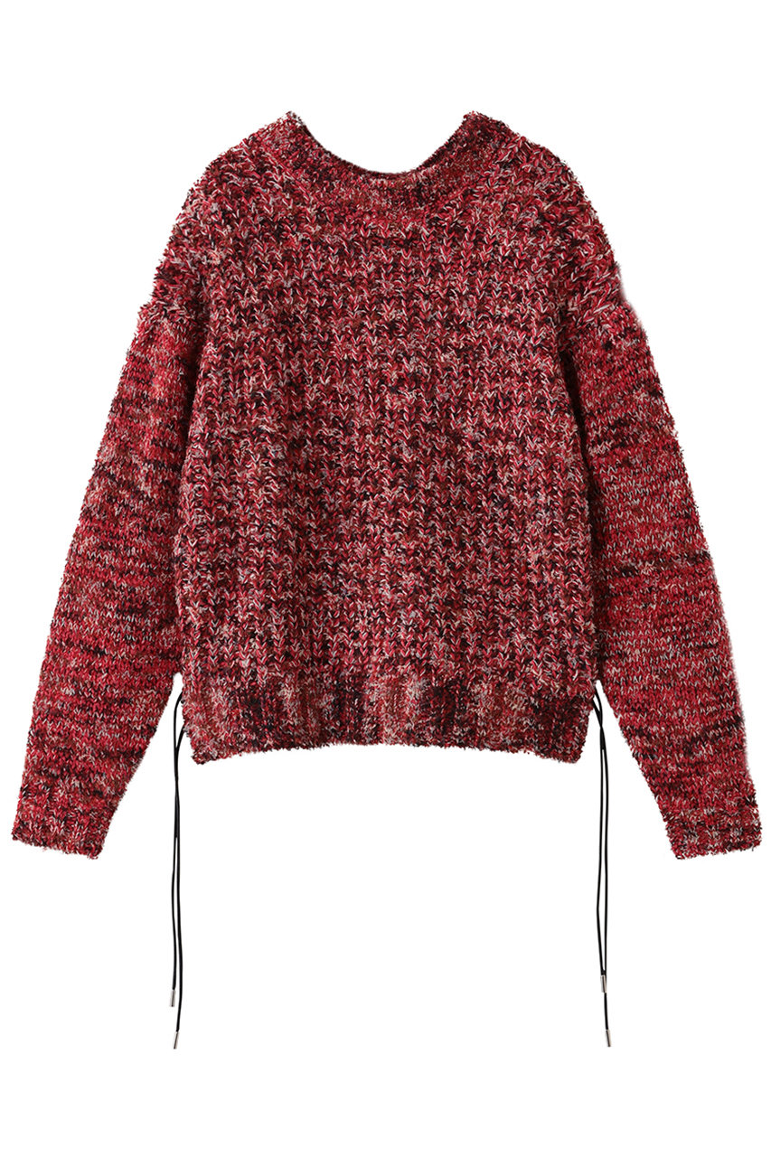 メゾンスペシャル/MAISON SPECIALの2way Neck Melange Knit Pullover/2WAYネックメランジニット(RED(レッド)/21252365311)