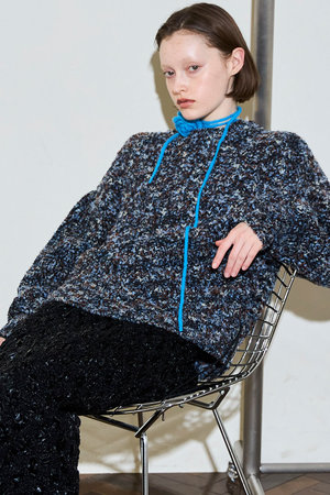 メゾンスペシャル/MAISON SPECIALの2way Neck Melange Knit Pullover/2WAYネックメランジニット(110300/110301)