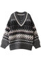 Mokemoke Argyle Knit Pullover/モケモケアーガイルニット メゾンスペシャル/MAISON SPECIAL GRY(グレー)