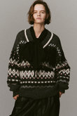 Mokemoke Argyle Knit Pullover/モケモケアーガイルニット