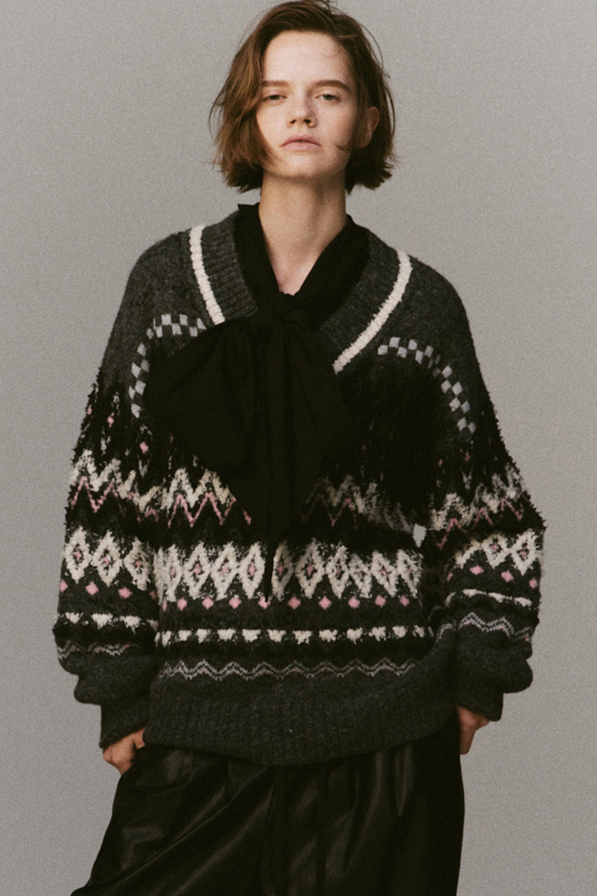 MAISON SPECIAL(メゾンスペシャル)｜Mokemoke Argyle Knit Pullover