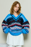 Mokemoke Argyle Knit Pullover/モケモケアーガイルニット