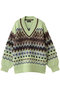 Mokemoke Argyle Knit Pullover/モケモケアーガイルニット メゾンスペシャル/MAISON SPECIAL GRN(グリーン)