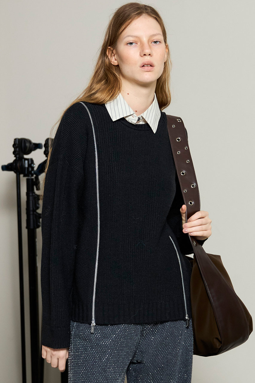 MAISON SPECIAL(メゾンスペシャル)｜Long Zipper Knit Pullover/ロング