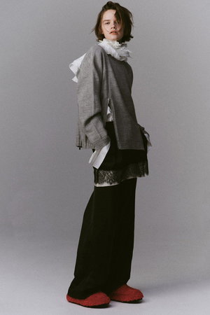 メゾンスペシャル/MAISON SPECIALのLong Zipper Knit Pullover/ロングファスナ－ニット(110300/110301)