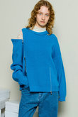 Long Zipper Knit Pullover/ロングファスナ－ニット