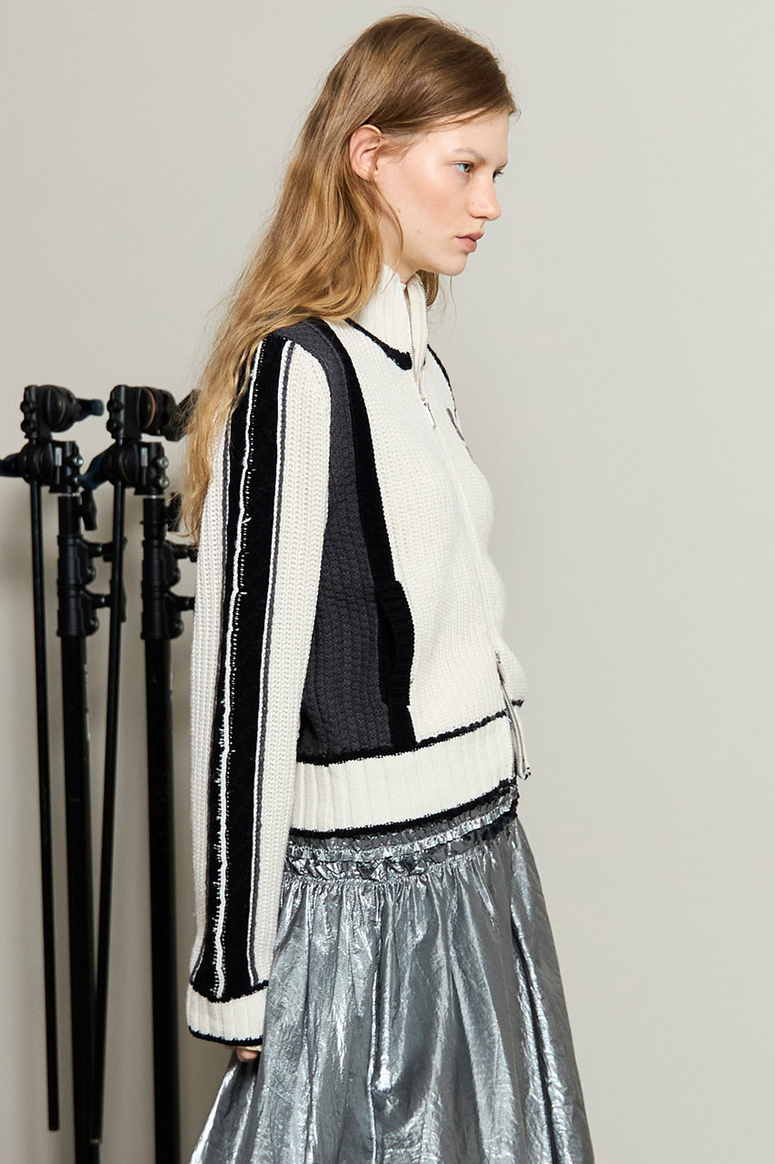 MAISON SPECIAL(メゾンスペシャル)｜Numbering High Neck Zip Knit