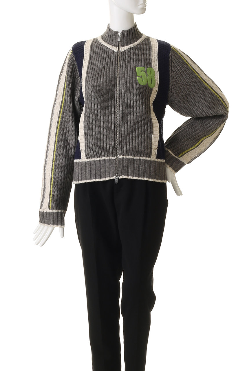MAISON SPECIAL(メゾンスペシャル)｜Numbering High Neck Zip Knit