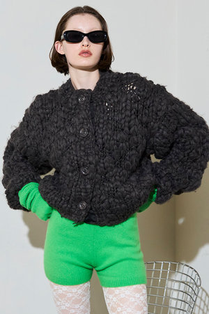 メゾンスペシャル/MAISON SPECIALのHand Slub Knit Cardigan/ハンドスラブニットカーディガン(110300/110303)