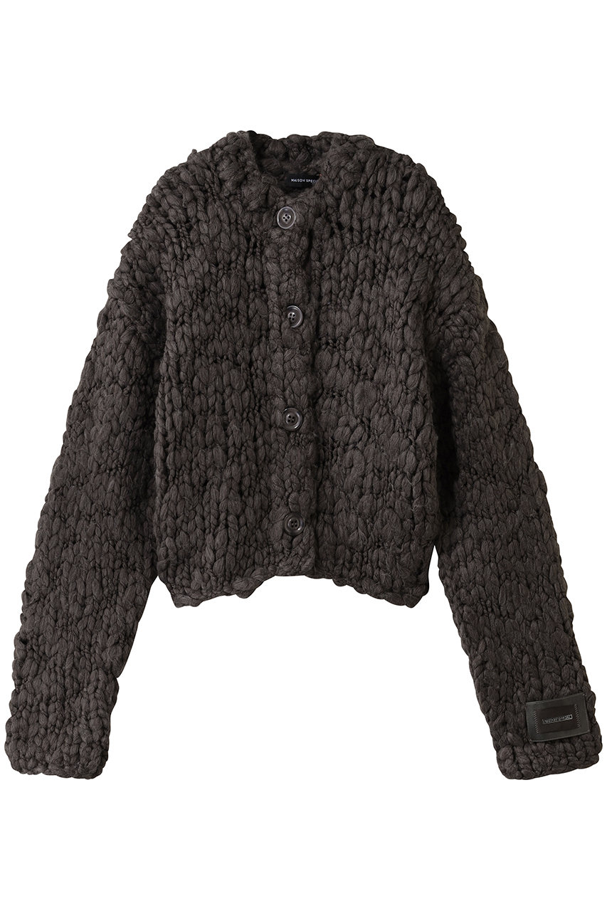 メゾンスペシャル/MAISON SPECIALのHand Slub Knit Cardigan/ハンドスラブニットカーディガン(C.GRY(チャコールグレー)/21252365710)