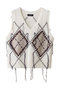 Stitch Argyle Knit Vest/ステッチアーガイルニットベスト メゾンスペシャル/MAISON SPECIAL WHT(ホワイト)