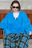 Long Shaggy V-neck Knit/ロングシャギーVネックニット
