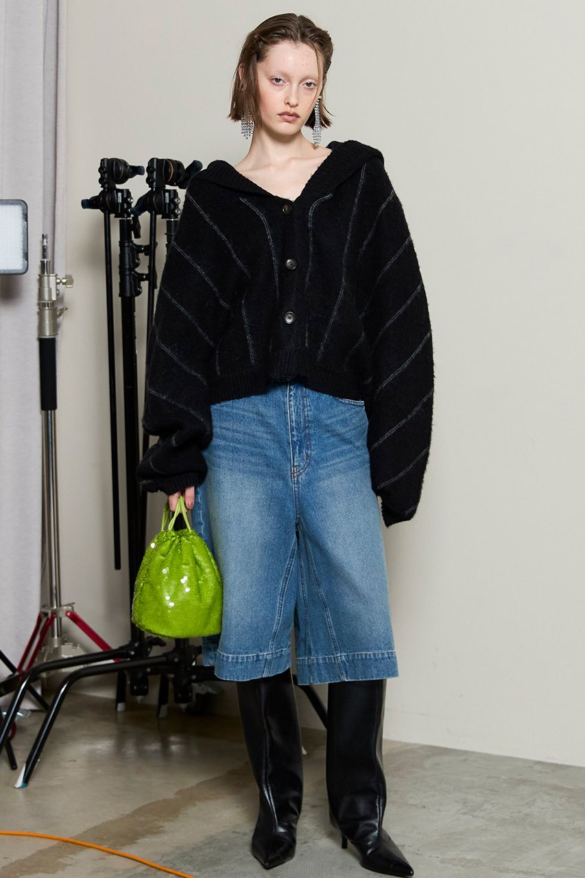 MAISON SPECIAL(メゾンスペシャル)｜Power Shoulder Hood Knit