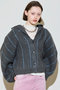 Power Shoulder Hood Knit Cardigan/パワーショルダーフードニットカーディガン メゾンスペシャル/MAISON SPECIAL