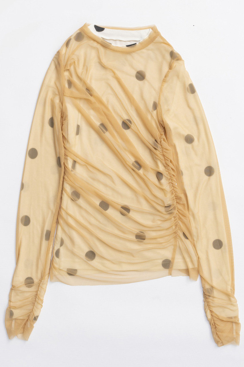 MAISON SPECIAL Sheer Dot Layered Tops/シアードットレイヤードトップス (YEL(イエロー), FREE) メゾンスペシャル ELLE SHOP MAISON SPECIAL Sheer Dot Layered Tops/シアードットレイヤードトップス (YEL(イエロー), FREE) メゾンスペシャル ELLE SHOP