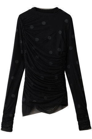 メゾンスペシャル/MAISON SPECIALのSheer Dot Layered Tops/シアードットレイヤードトップス(110100/110103)