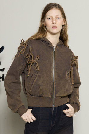 メゾンスペシャル/MAISON SPECIALのShoulder Ribbon Hoodie/ショルダーリボンパーカー(110100/110105)