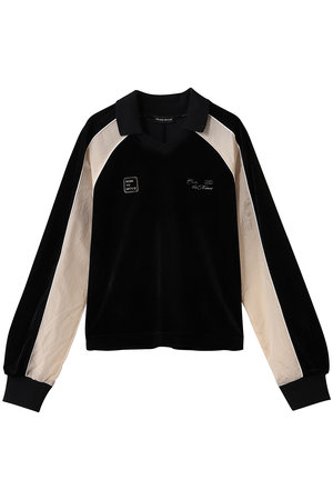 メゾンスペシャル/MAISON SPECIALのVelour Combination Sporty Jersey Tops/ベロアコンビスポーティージャージトップス(110100/110103)