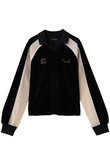 Velour Combination Sporty Jersey Tops/ベロアコンビスポーティージャージトップス