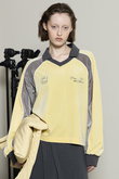 Velour Combination Sporty Jersey Tops/ベロアコンビスポーティージャージトップス