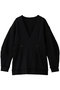 V-neck Cocoon Sleeve Tops/Vネックコクーンスリーブトップス メゾンスペシャル/MAISON SPECIAL BLK(ブラック)