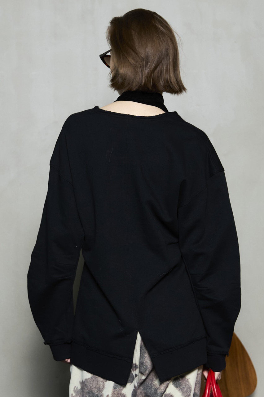 MAISON SPECIAL メゾンスペシャル トップス ブラック MAISON SPECIAL(メゾンスペシャル)｜faux Leather Front Zip Tops