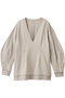 V-neck Cocoon Sleeve Tops/Vネックコクーンスリーブトップス メゾンスペシャル/MAISON SPECIAL L.GRY(ライトグレー)