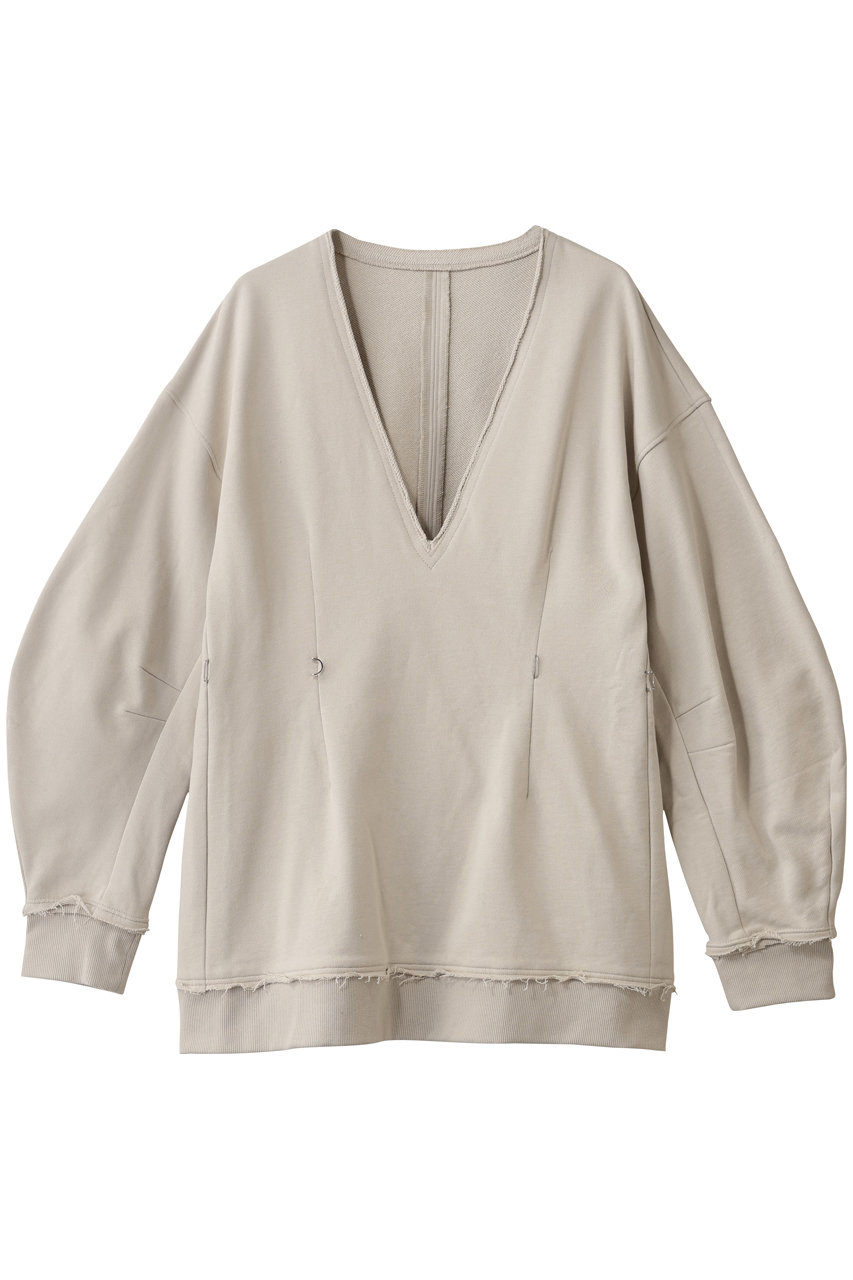 メゾンスペシャル/MAISON SPECIALのV-neck Cocoon Sleeve Tops/Vネックコクーンスリーブトップス(L.GRY(ライトグレー)/21252415811)