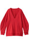 V-neck Cocoon Sleeve Tops/Vネックコクーンスリーブトップス メゾンスペシャル/MAISON SPECIAL RED(レッド)