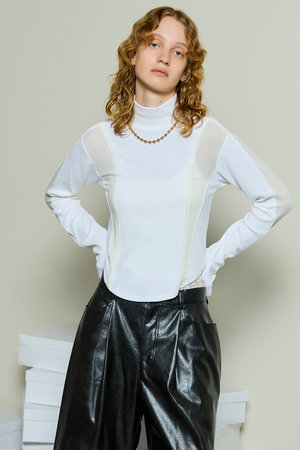 メゾンスペシャル/MAISON SPECIALのAngel Wool Turtleneck Tops/エンジェルウールタートルネックカットソー(110100/110103)