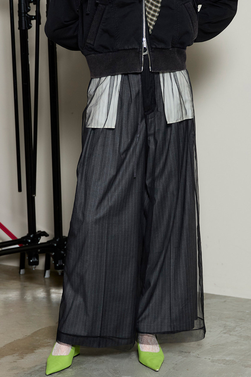 新品未使用LASUD チュールレイヤードWポケットパンツ チュールレイヤードWポケットパンツ | ラシュッド(LASUD) | マルイ