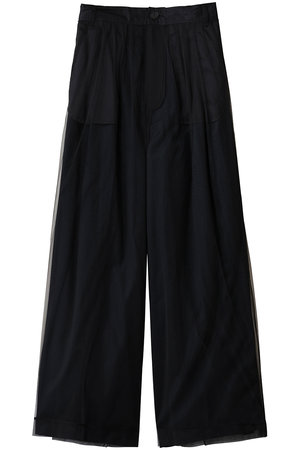 メゾンスペシャル/MAISON SPECIALのTulle Layered Slacks/チュールレイヤードスラックス(110600/110601)