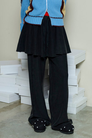 メゾンスペシャル/MAISON SPECIALのFlared Skirt Layered Sweatpants/フレアスカートレイヤースウェットパンツ(110600/110601)