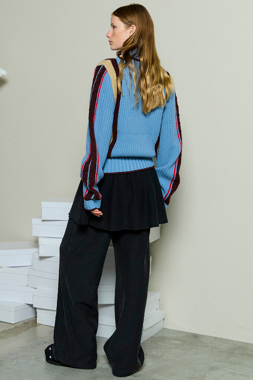 MAISON SPECIAL(メゾンスペシャル)｜Flared Skirt Layered Sweatpants