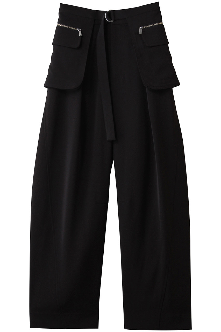 メゾンスペシャル/MAISON SPECIALのPocket Belt Double Cross Pants/ポケットベルトダブルクロスパンツ(BLK(ブラック)/21252465313)
