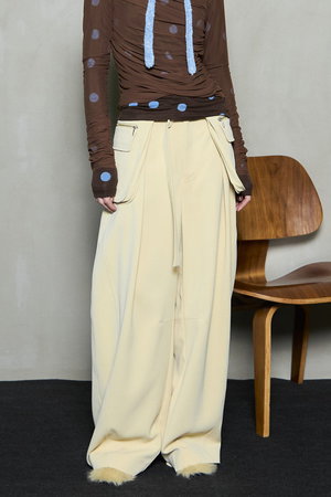 メゾンスペシャル/MAISON SPECIALのPocket Belt Double Cross Pants/ポケットベルトダブルクロスパンツ(110600/110601)