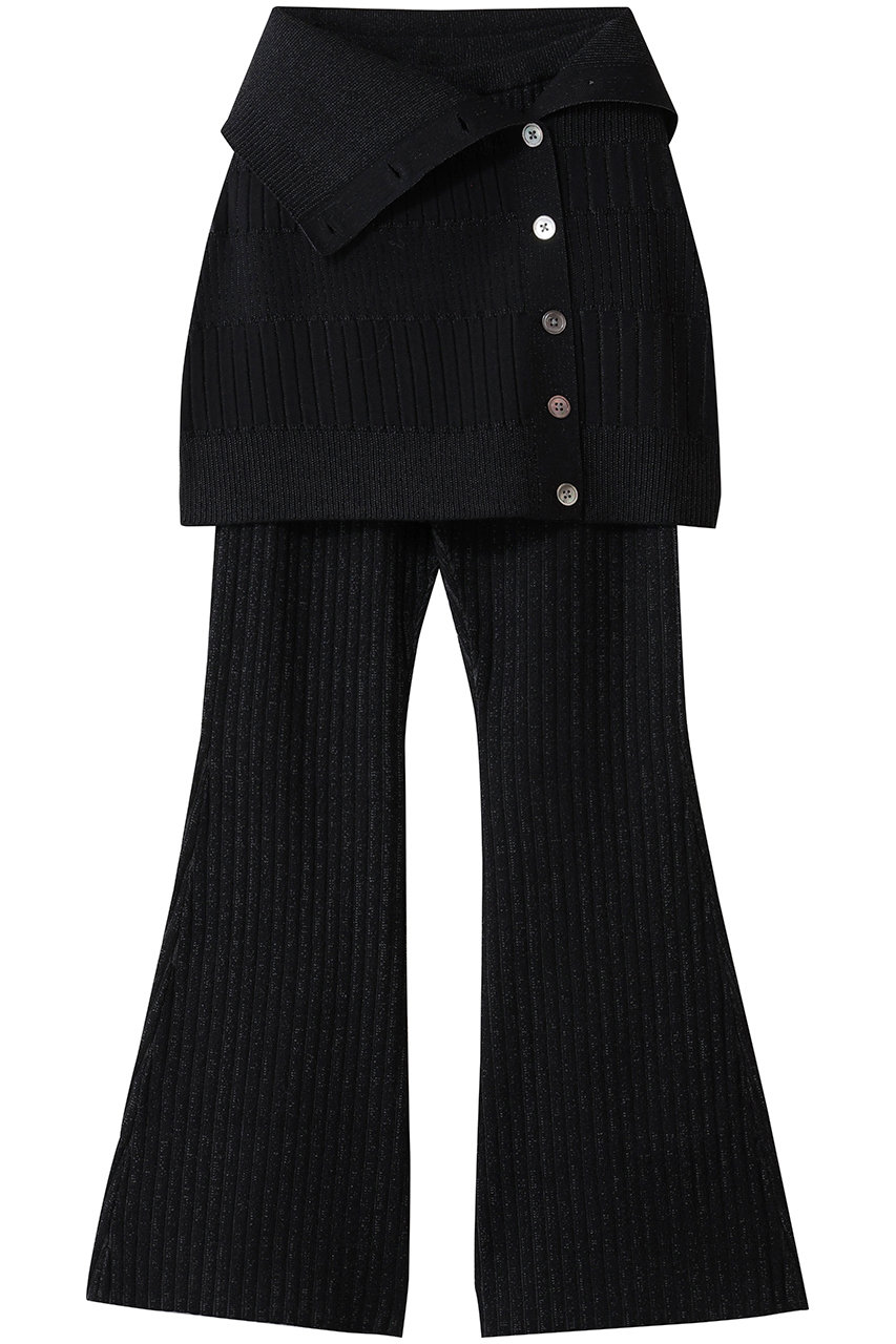 メゾンスペシャル/MAISON SPECIALのKnit Skirt and Pants Set/ニットスカートパンツセット(BLK(ブラック)/21252465314)