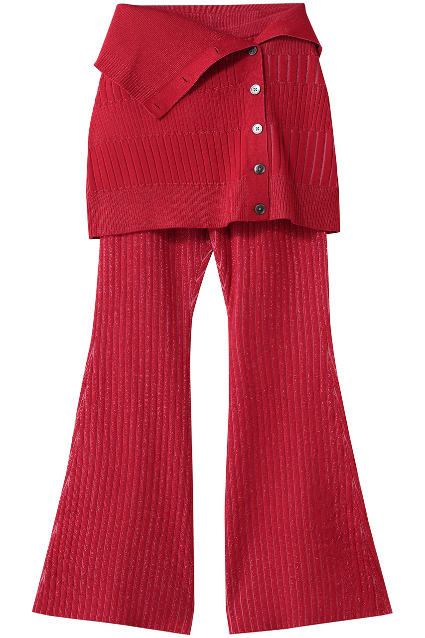メゾンスペシャル/MAISON SPECIALのKnit Skirt and Pants Set/ニットスカートパンツセット(RED(レッド)/21252465314)
