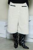 Leather And Fur Combination Shorts/レザーファーハーフパンツ