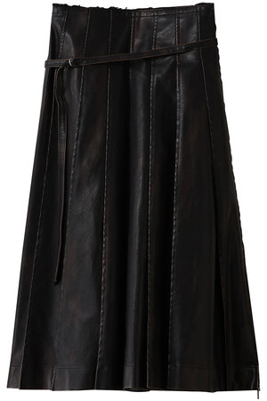 メゾンスペシャル/MAISON SPECIALのfaux Leather Midi-length Skirt/フェイクレザーミモレスカート(110700/110703)