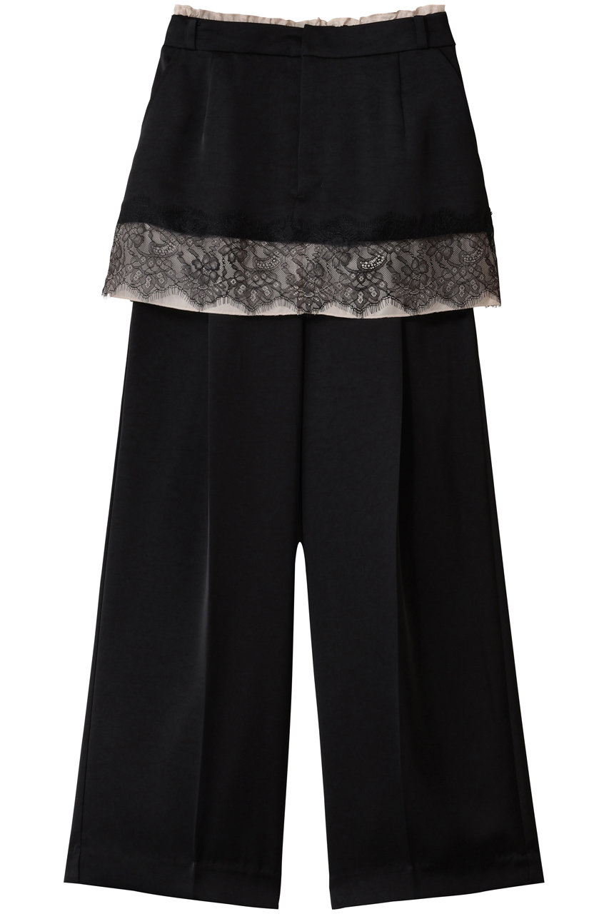 メゾンスペシャル/MAISON SPECIALのSatin Skirt Pants/サテンスカートパンツ(BLK(ブラック)/21252515304)