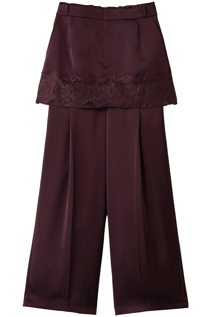 メゾンスペシャル/MAISON SPECIALのSatin Skirt Pants/サテンスカートパンツ(BRD(ボルドー)/21252515304)
