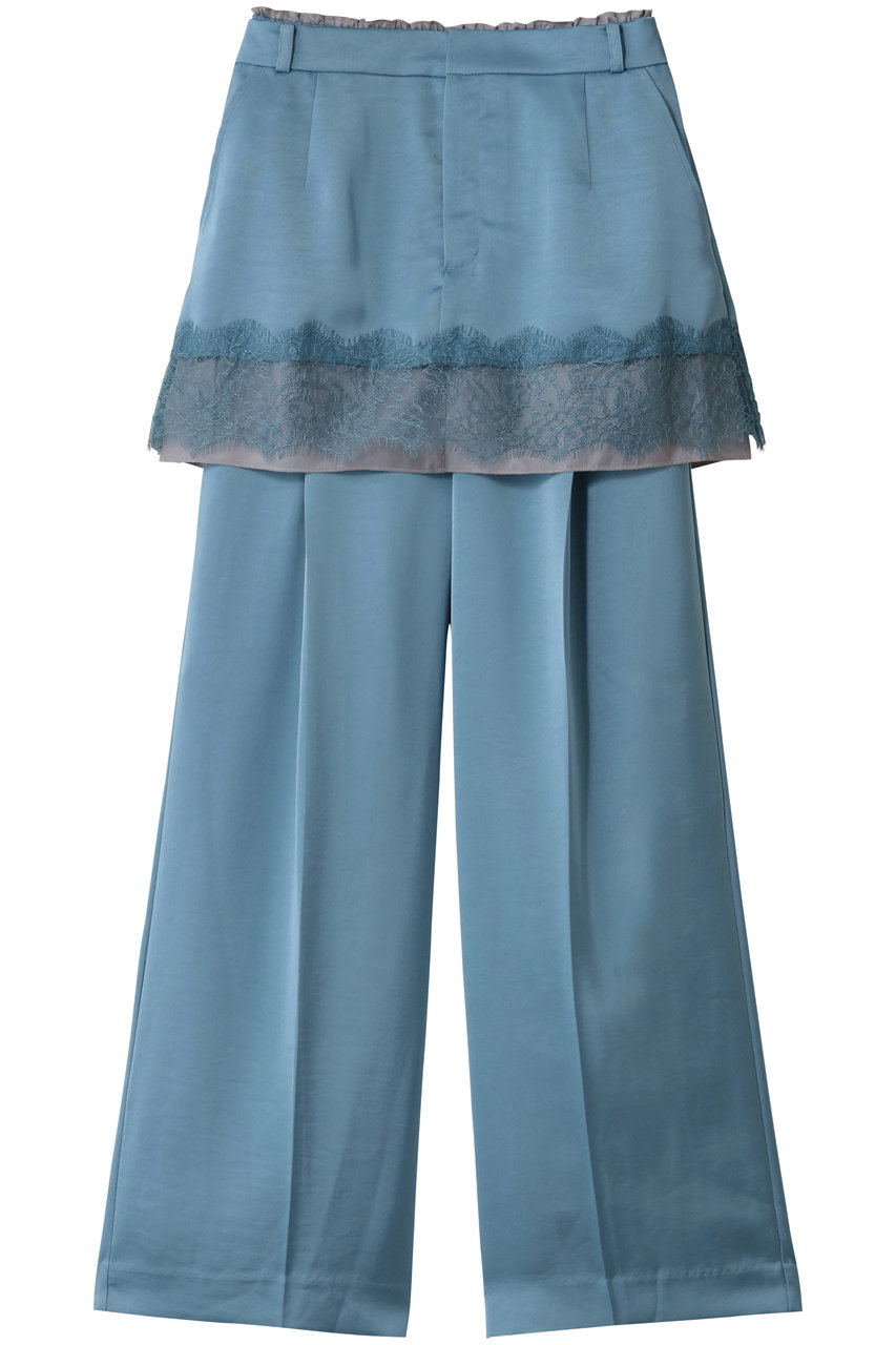メゾンスペシャル/MAISON SPECIALのSatin Skirt Pants/サテンスカートパンツ(BLU(ブルー)/21252515304)