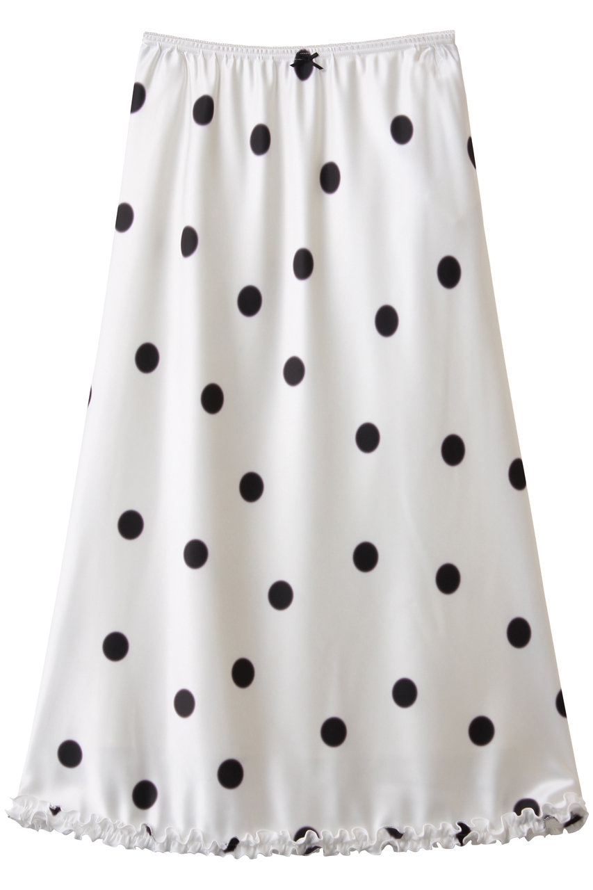 メゾンスペシャル/MAISON SPECIALのDot Frill Midi-length Skirt/ドットフリルミモレスカート(WHT(ホワイト)/21252515710)
