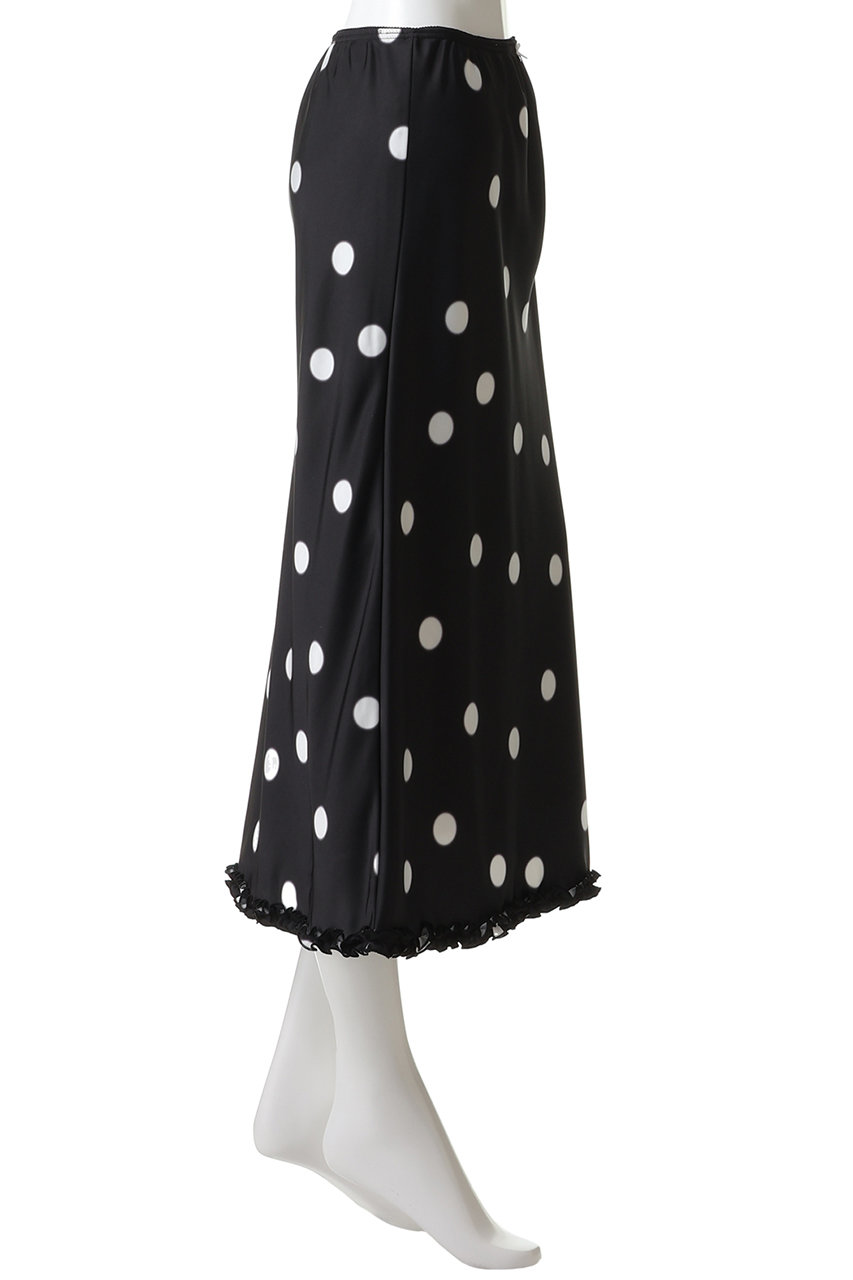 FEKETE dot frill midi skirt ドットフリルスカート FEKETE（フェケテ）の「polka dot frill midi skirt / ドットフリル