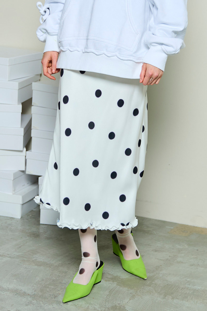 MAISON SPECIAL ドットスカート MAISON SPECIAL(メゾンスペシャル)｜Dot Frill Midi-length Skirt