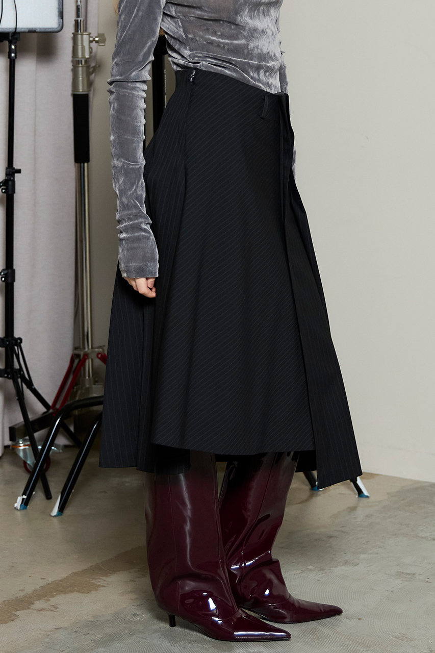 MAISON SPECIAL(メゾンスペシャル)｜Asymmetry Tucked Midi Skirt