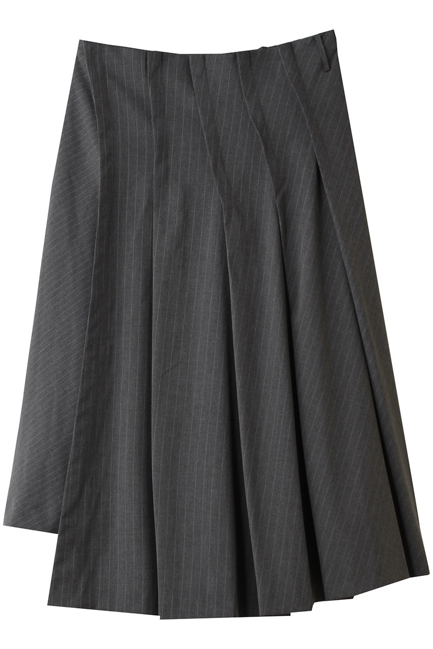メゾンスペシャル/MAISON SPECIALのAsymmetry Tucked Midi Skirt/アシンメトリータックミモレスカート(GRY(グレー)/21252515804)