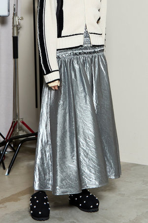 メゾンスペシャル/MAISON SPECIALのMetallic Flare Skirt/メタリックフレアスカート(110700/110703)