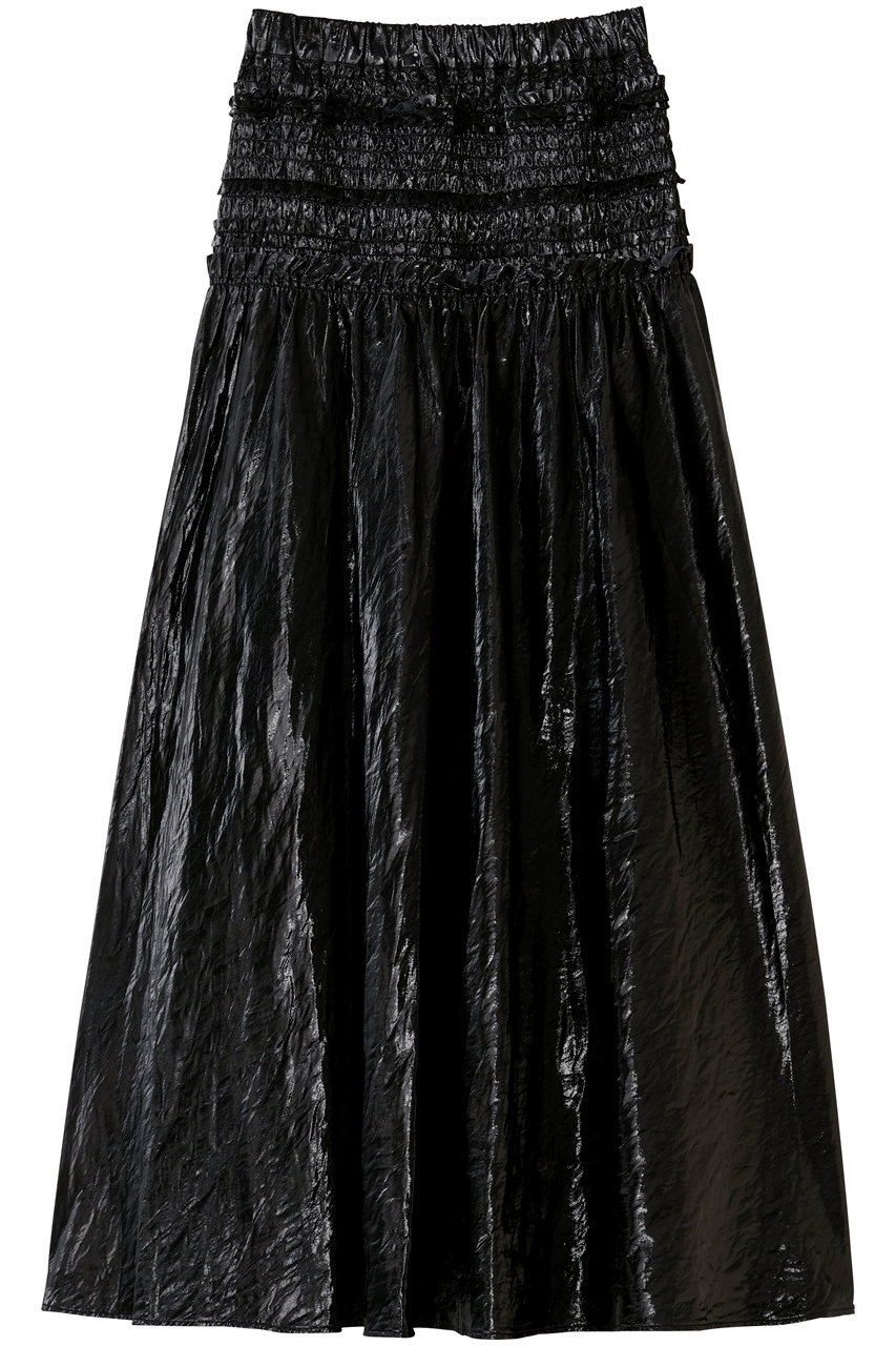メゾンスペシャル/MAISON SPECIALのMetallic Flare Skirt/メタリックフレアスカート(BLK(ブラック)/21252516003)